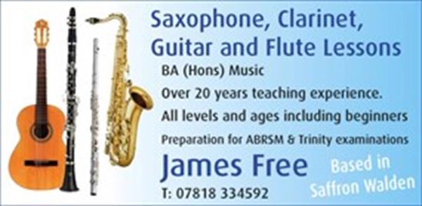 Advert for James Free BA (Hons) Music